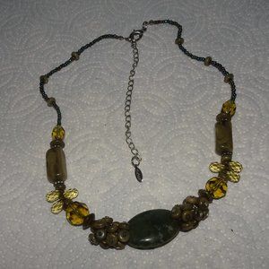 Esmor Stone Beaded Green Necklace